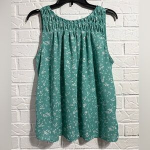 Elle Green Floral Tank Top